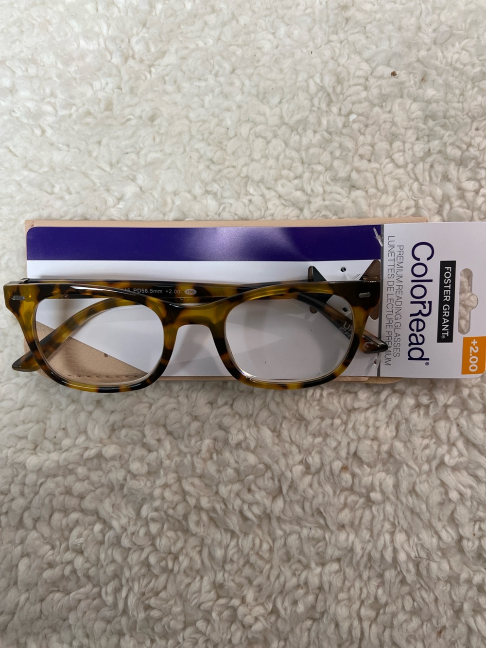 Foster Grant "ColoRead" Premium Tortoise Frame Reading Glasses +2.00